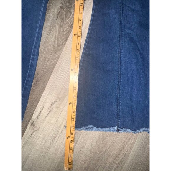 Stretch Denim Pull On Flare Jeans In Blue Xl (15-17) - Picture 6 of 7